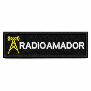 PATCH BORDADO TARJA RADIOAMADOR 9X3 CM