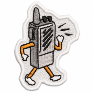 PATCH BORDADO WALKIE TALKIE 9X7 CM