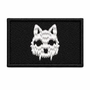 PATCH BORDADO WOLF SKULL - 6X7 CM