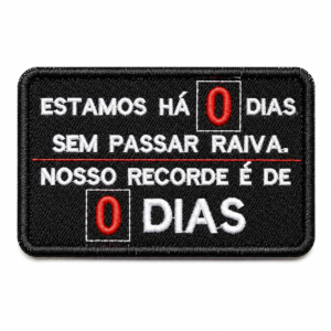 PATCH BORDADO ZERO DIAS - 9X6 CM