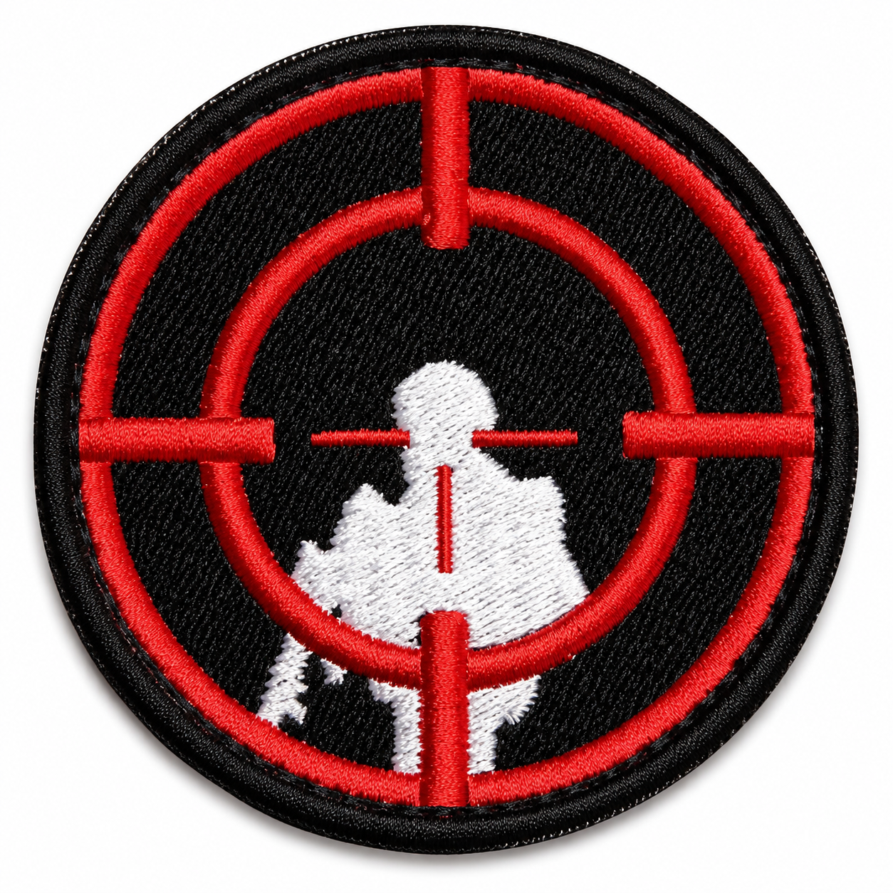 PATCH BORDADO NA MIRA - 6X6 CM