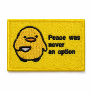 PATCH BORDADO PINTINHO PEACE WAS NEVER AN OPTION 8X5 CM