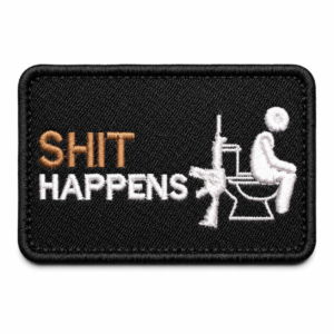 PATCH BORDADO SH*T HAPPENS - 9X6 CM