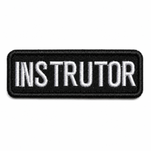 PATCH BORDADO INSTRUTOR - 9X3 CM