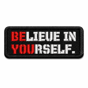PATCH BORDADO BELIEVE IN YOURSELF 9X3.5 CM