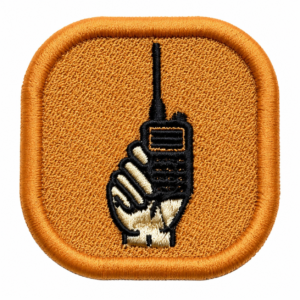 MINI PATCH BORDADO RADIOAMADOR - 5X5 CM