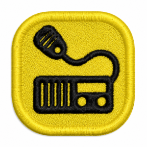 MINI PATCH BORDADO RADIO - 5X5 CM