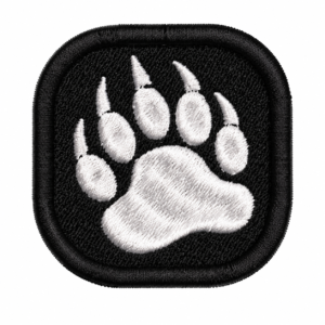 MINI PATCH BORDADO PATA URSO - 5X5 CM