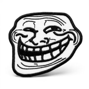 PATCH BORDADO - TROLL FACE 5X6 CM
