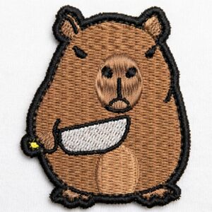 PATCH BORDADO - CAPIVARA - 5X6 CM