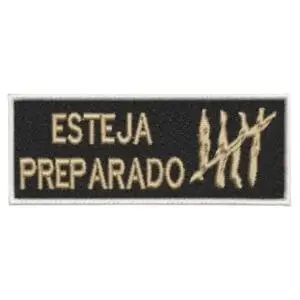 Patch Oficial Esteja Preparado Sobrevivencialismo Bordado - Velcro - 10x4cm
