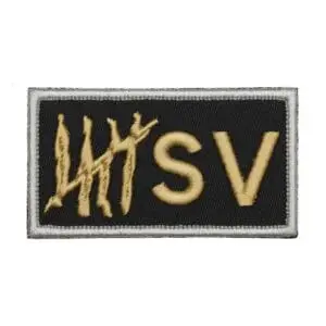 Patch Oficial Traços SV Sobrevivencialismo Bordado - Velcro - 8x4cm